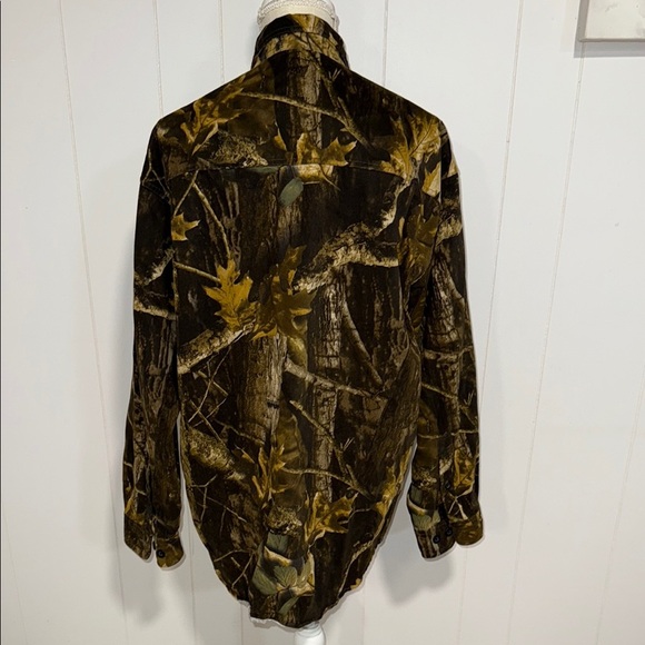 Columbia Brown Leaf Pattern Shirt Jacket - Picture 3 of 4